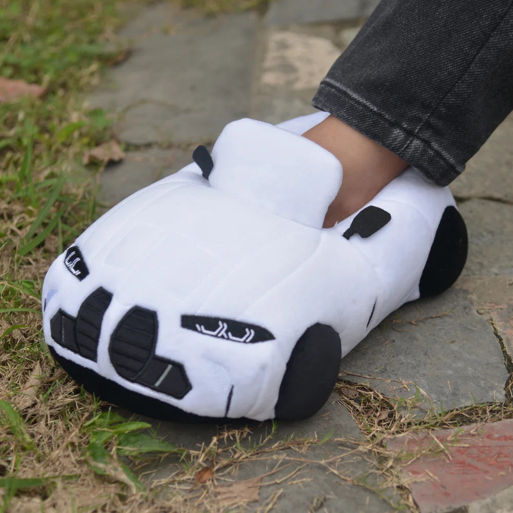 14 Colors Car Plush Slippers Fun Vehicle Shape Stuffed Shoes Women Men Christmas Indoor House Slippers